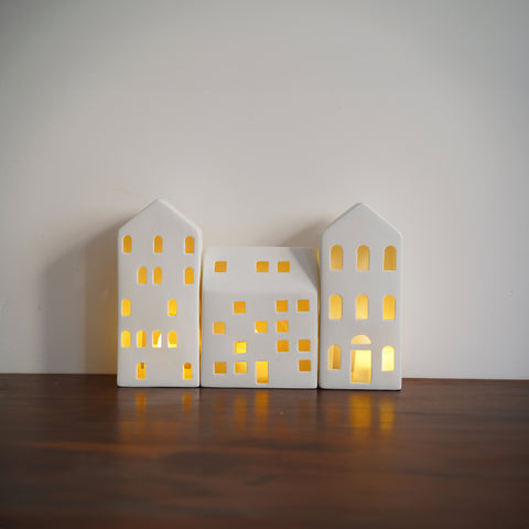 Minimalist Architectural House-Shaped Ceramic Candle Holder