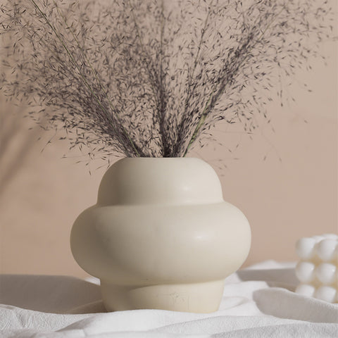 Unique Squeezed Spheres Ceramic Vase