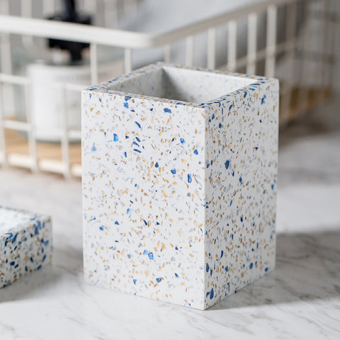 Stylish and Practical Terrazzo-Style Bathroom Accessories Set for Organized and Elegant Bathroom