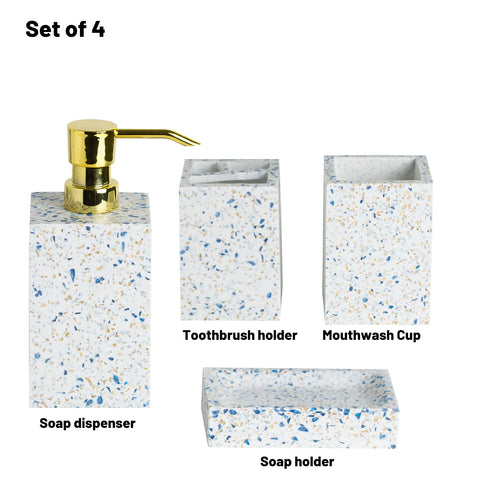 Stylish and Practical Terrazzo-Style Bathroom Accessories Set for Organized and Elegant Bathroom